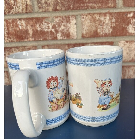 Vintage Coffee Mugs Raggedy Ann & Andy Cups Lot Of 2 - Picture 6 of 7